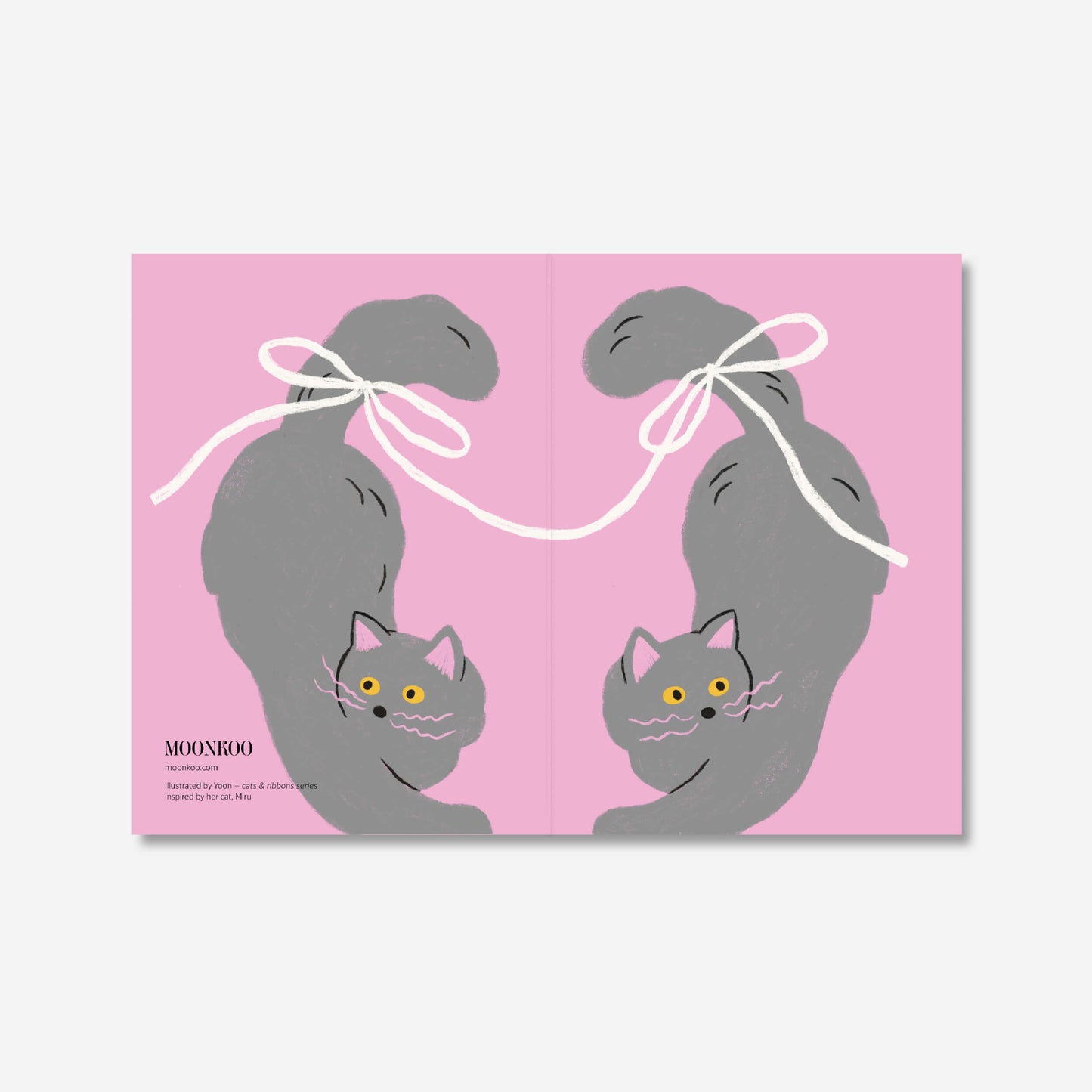Cats and Ribbons Greeting Card_WR