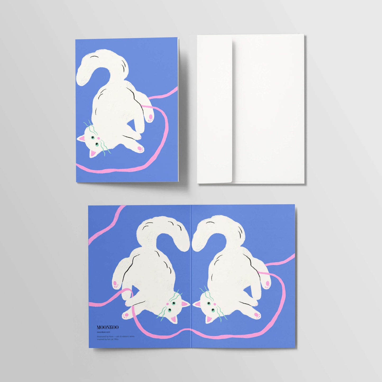 Cats and Ribbons Greeting Card_PR