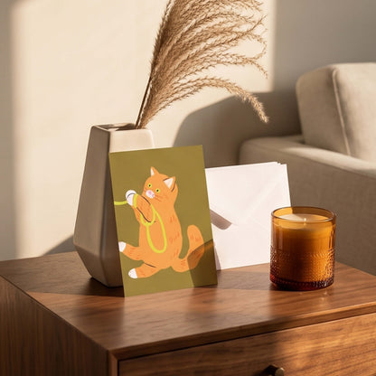 Cats and Ribbons Greeting Card_NR