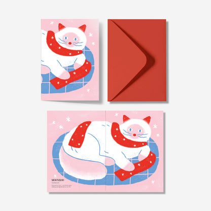 Cat & Knit Series Greeting Card