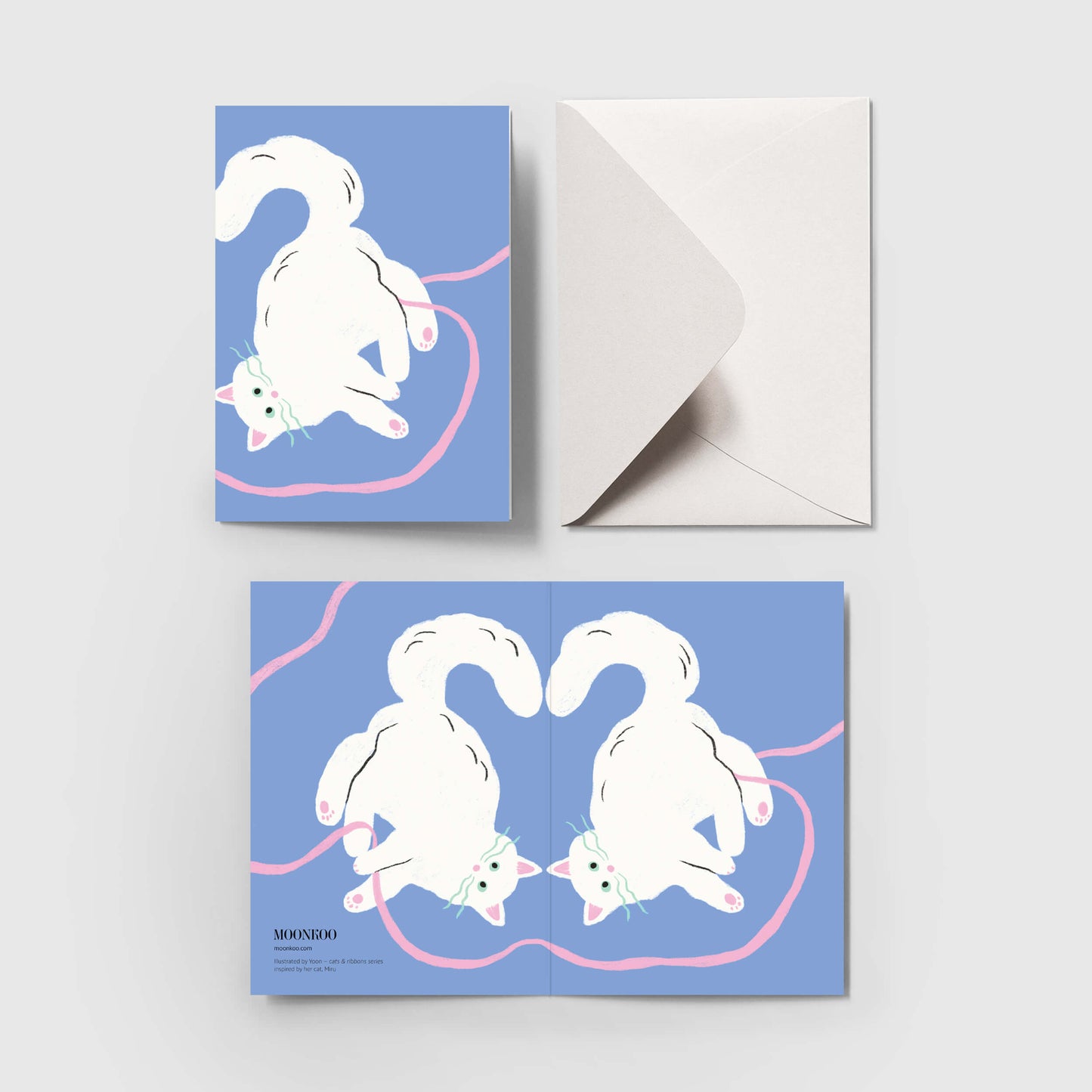Cats and Ribbons Greeting Card_PR