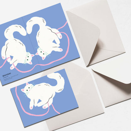 Cats and Ribbons Greeting Card_PR
